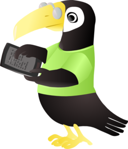 Toucan With Tablet Clip Art