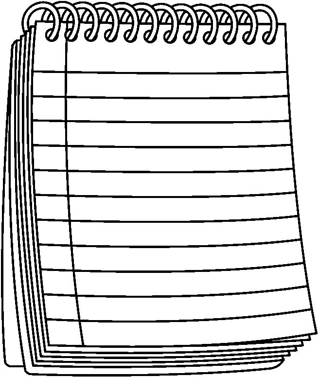 Notebook Clipart Black And White Clip Art Library