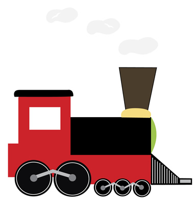 Train Engine And Caboose Clipart