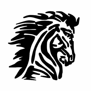 Mustang Logo Blk Clip Art