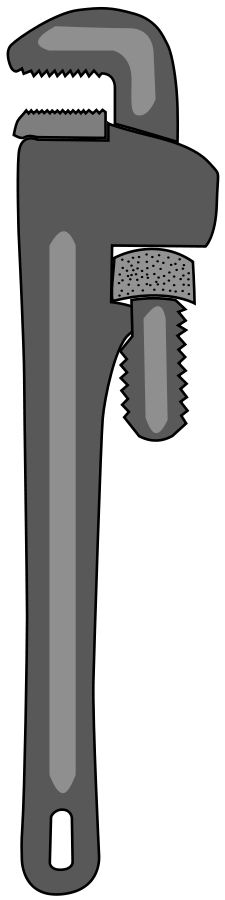 Monkey Wrench Vector Clipart