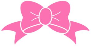 Hot Pink Bow clip art