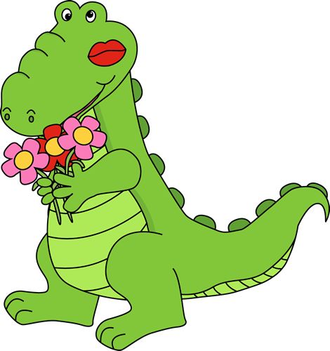 Valentine&Day Alligator Clip Art