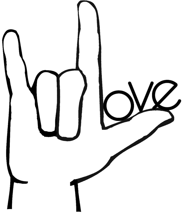 sign language i love you clipart sign