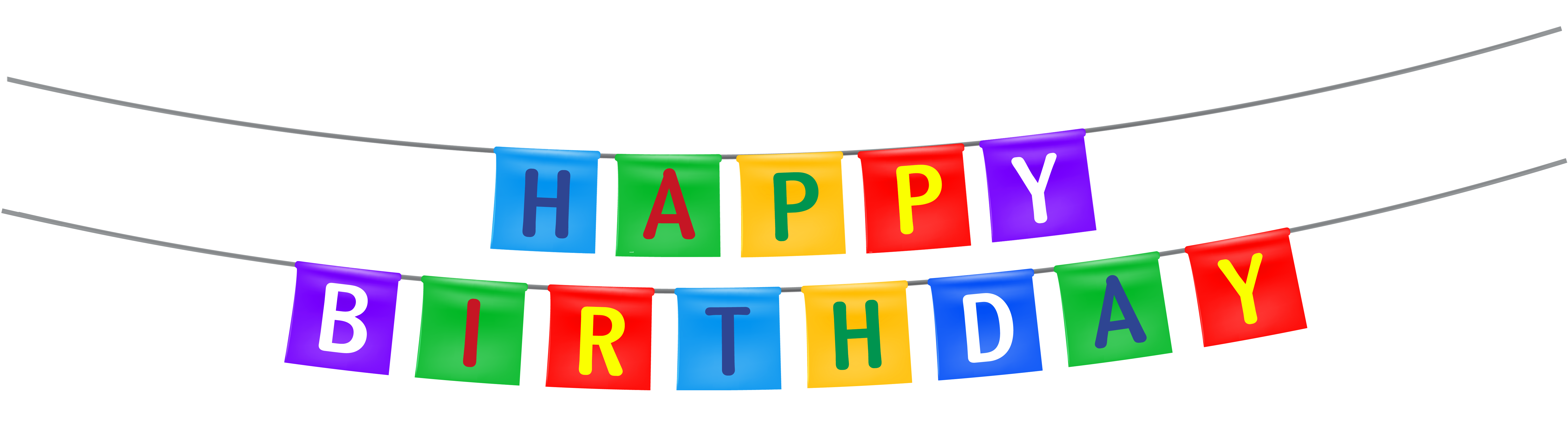 Happy Birthday Streamer PNG Clipart Image