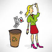Man Throwing Trash Into Dumpster Clipart