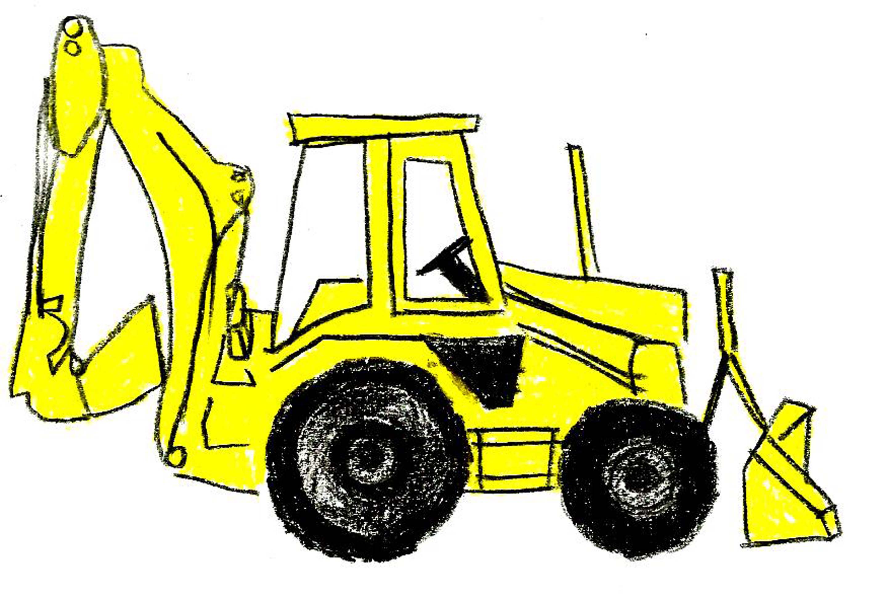 Image of Backhoe Clipart Clipart Bulldozer Clipart Free