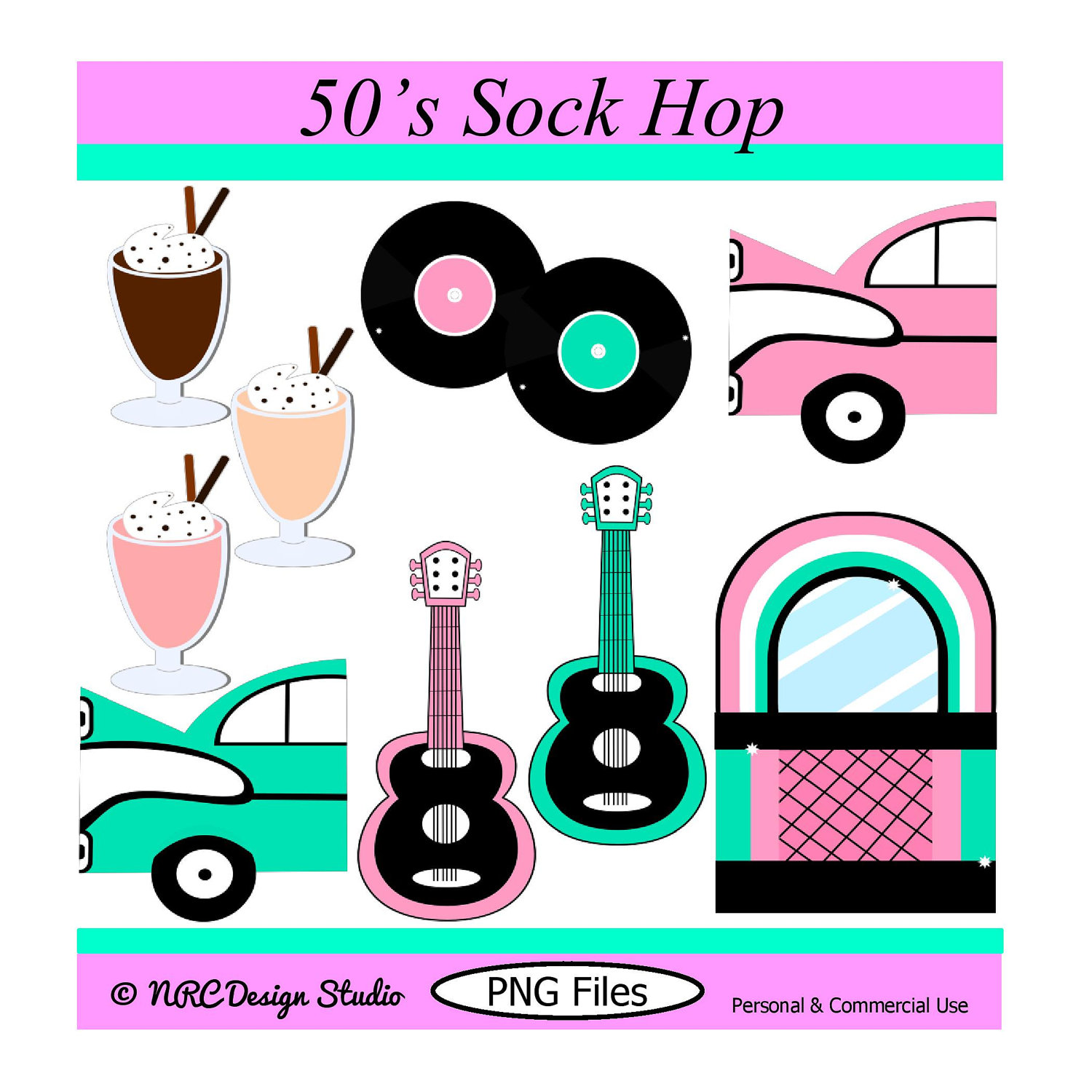 50 S Sock Hop Clip Art