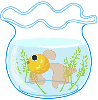 Fish bowl goldfish clip art image