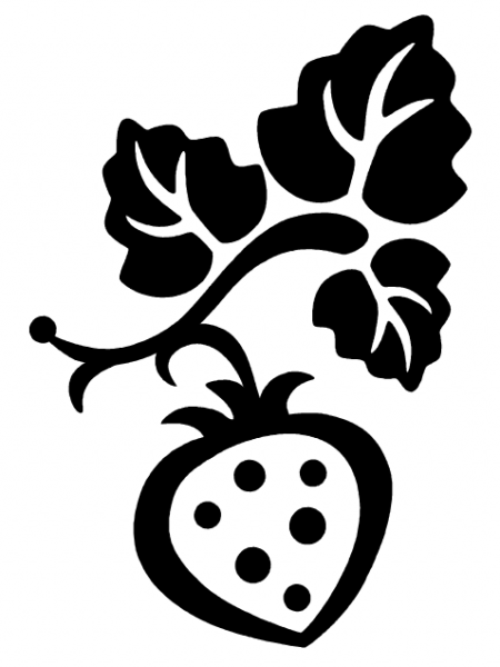 free strawberry clipart black and white - photo #18