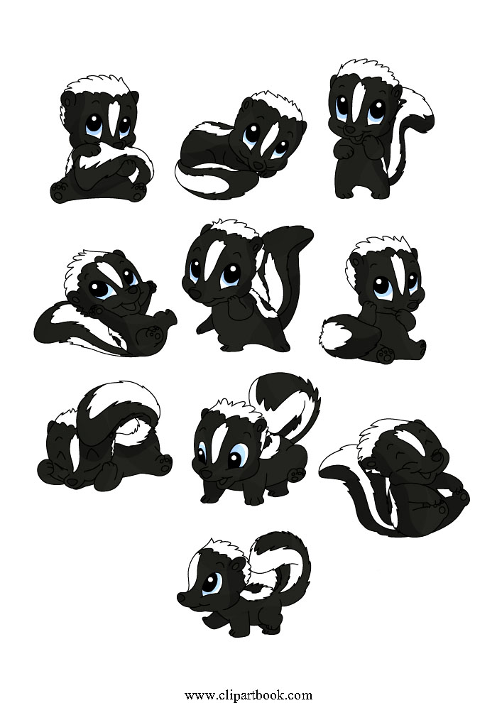 Skunk clipart free free clipart image image