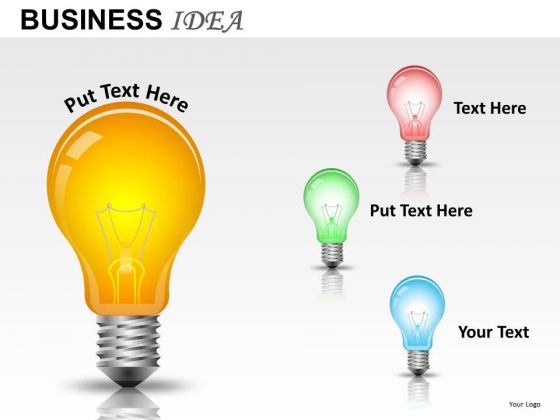 PowerPoint Lightbulb Graphics Clipart Ppt Design Slides