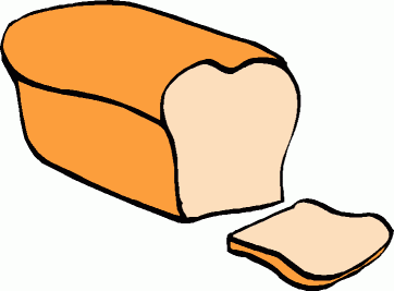 Slice Of Bread Clipart Black And White
