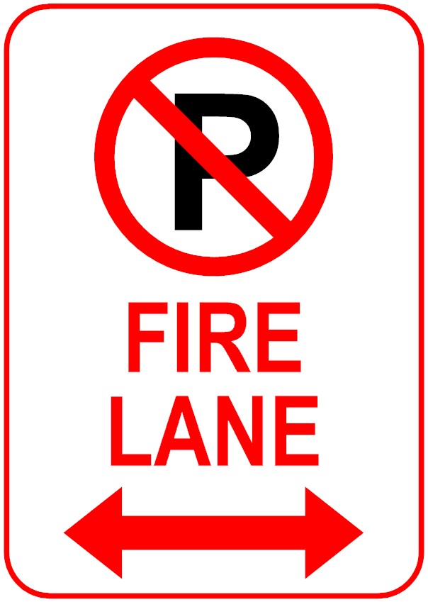 No Parking Fire Lane Sign Example