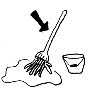 Mop Black And White Clipart