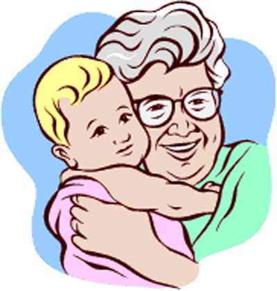 grandmother and baby clipart png