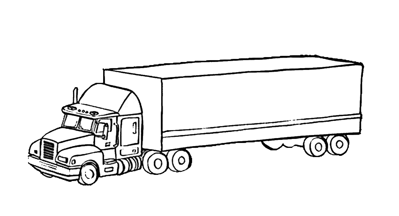 Free coloring pages of 18 wheeler