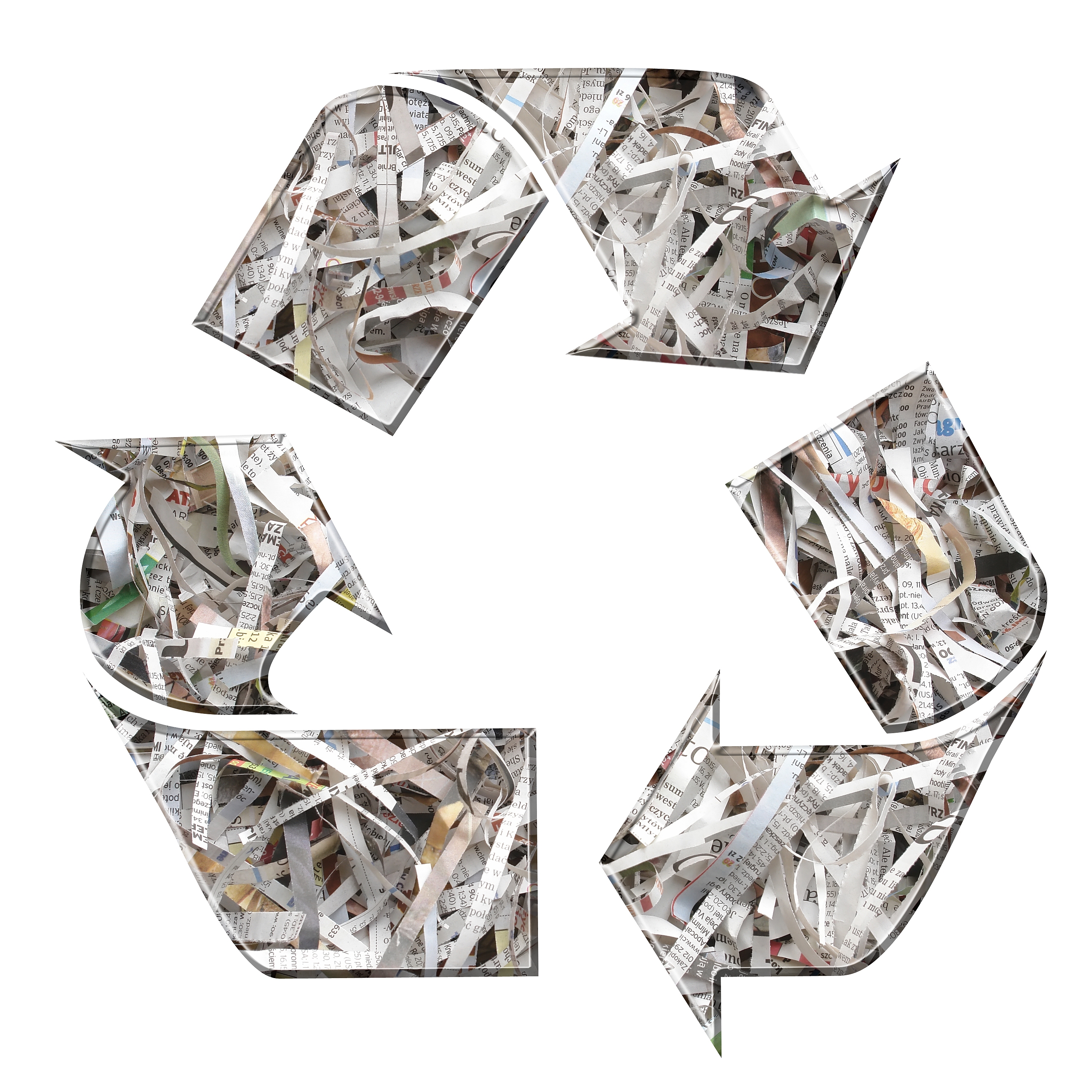Confidential Shred Recycling Logo Clip Art