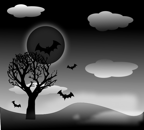 Halloween Landscape SVG Vector file, vector clip art svg file