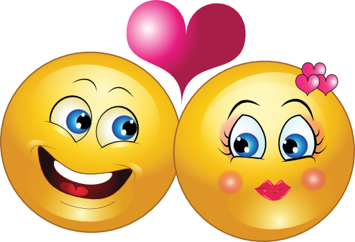 Lovely Couple Smiley Emoticon Clipart