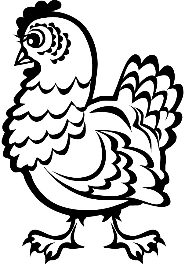 Clip Arts Related To : chicken with chicks clipart black and white. view .....