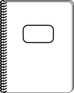 Spiral Notebook Clipart Black And White Clip Art Library