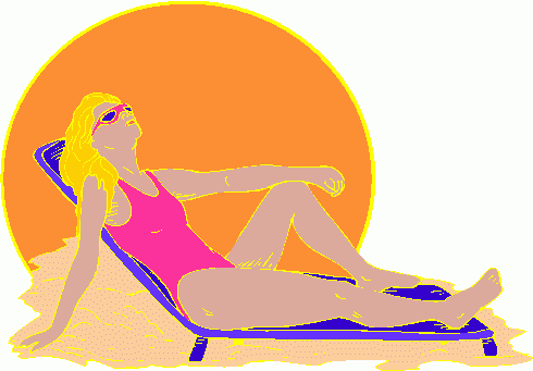 Sunbathing Clip Art