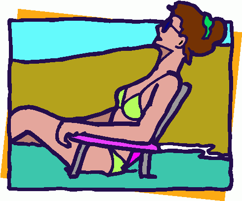 Sunbathing Clip Art