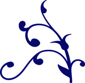 Navy Decorative Scroll Free Clipart