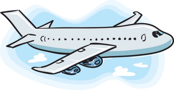 boarding airplane clipart flying
