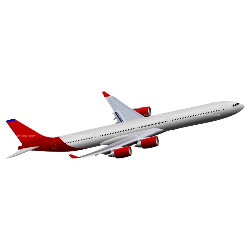 CLIPART AIRBUS A340 FLYING