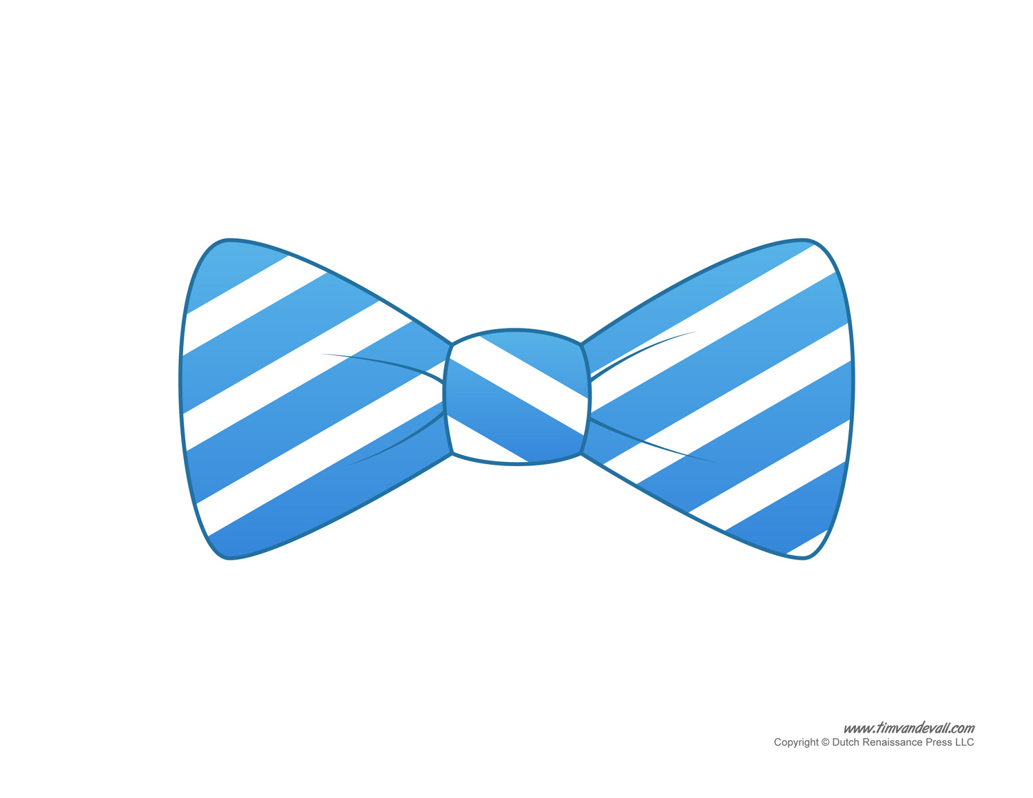 Striped Bow Tie Clipart 