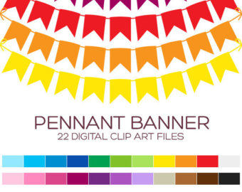 Tassel Garland Clipart Banner Clipart Pennant by coloryourway