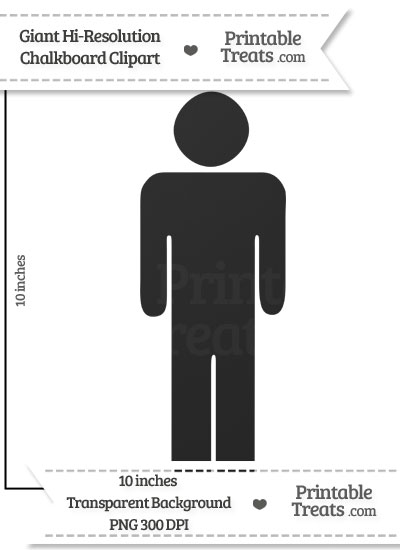 Clean Chalkboard Giant Boy Pictograph Clipart