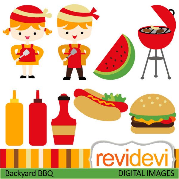 80% SALE Summer Barbecue Party Clip Art