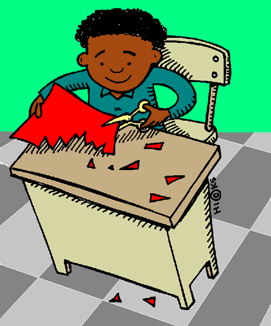 Student Cutting Clipart