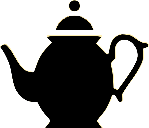 Teapot Clipart Black And White