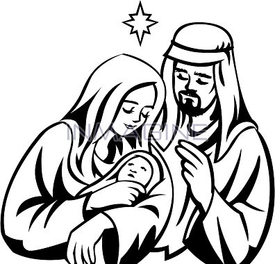 jesus and joseph clipart