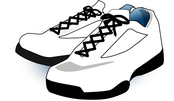 Tennis Shoes Clipart Black And White
