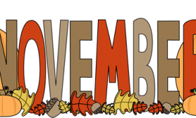 November Banner Clipart