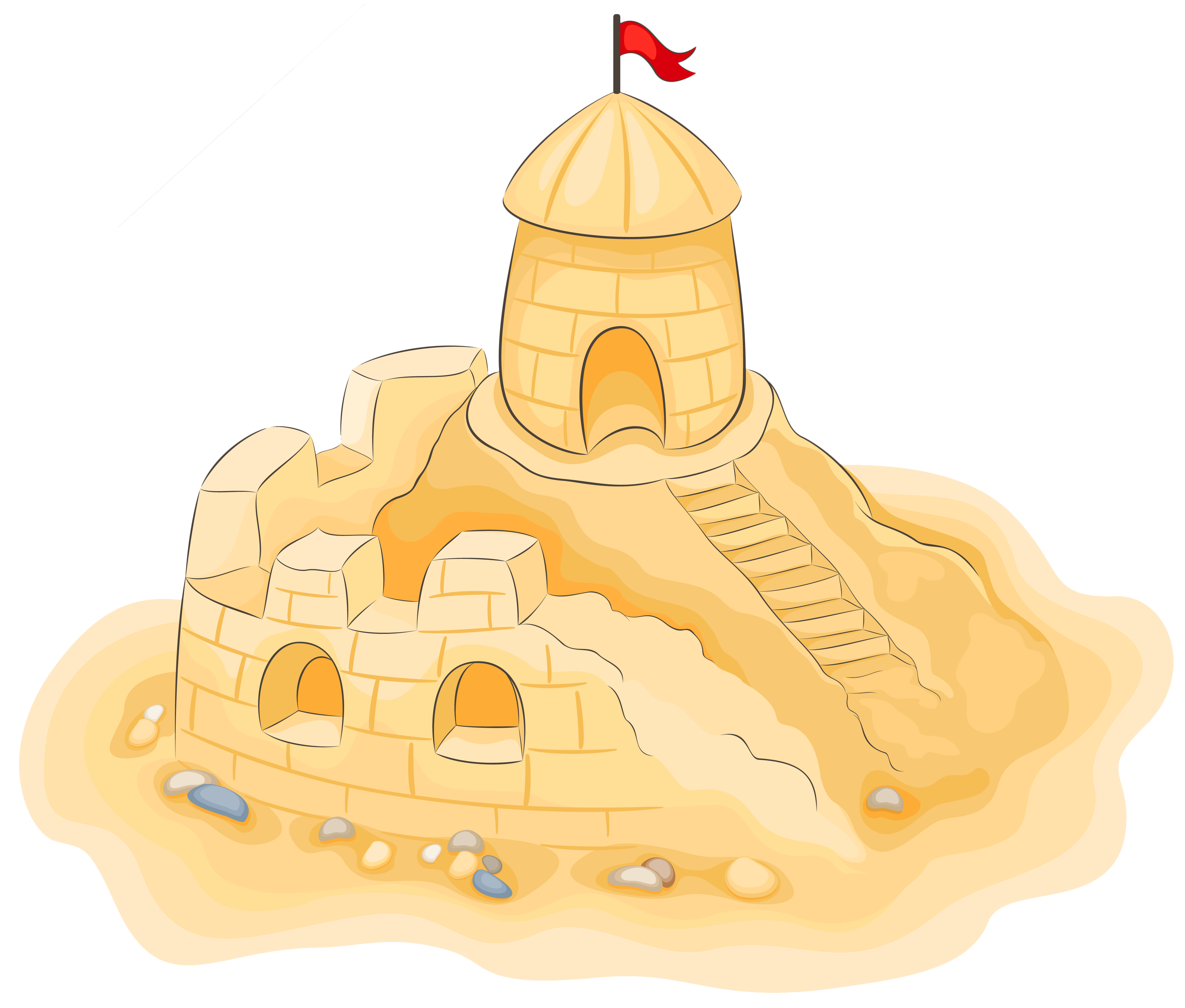 Transparent Sand Castle PNG Clipart Picture 