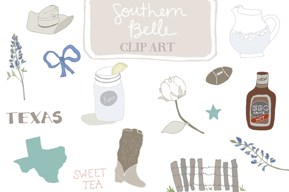 Southern Belle Clip Art ~ Illustrations on Creative Market 