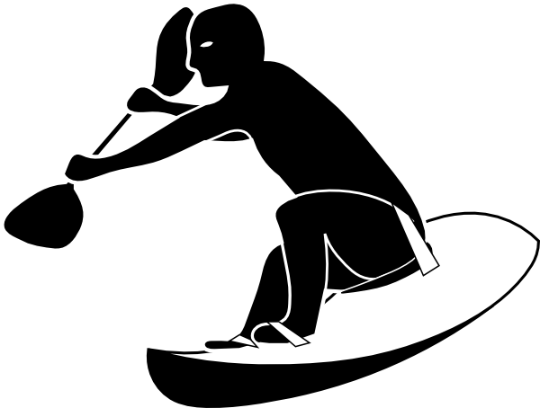Paddle Surfer Clip Art