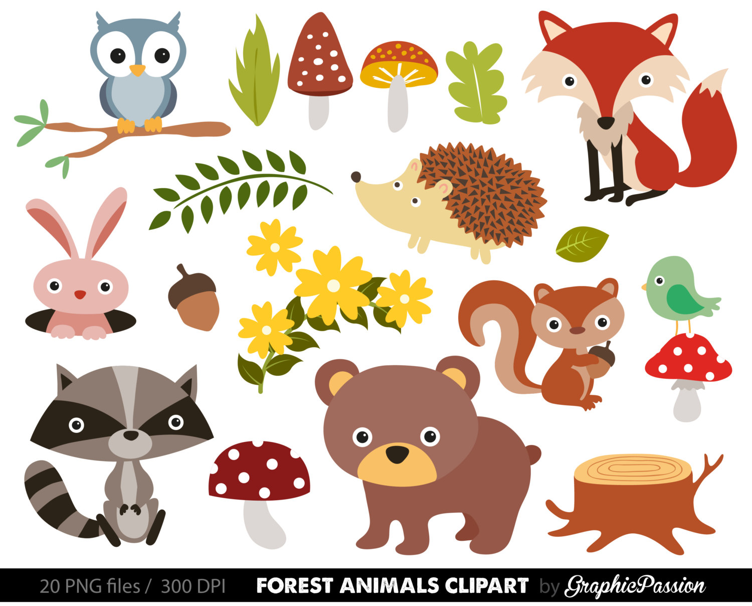 clip art woodland animals - photo #8