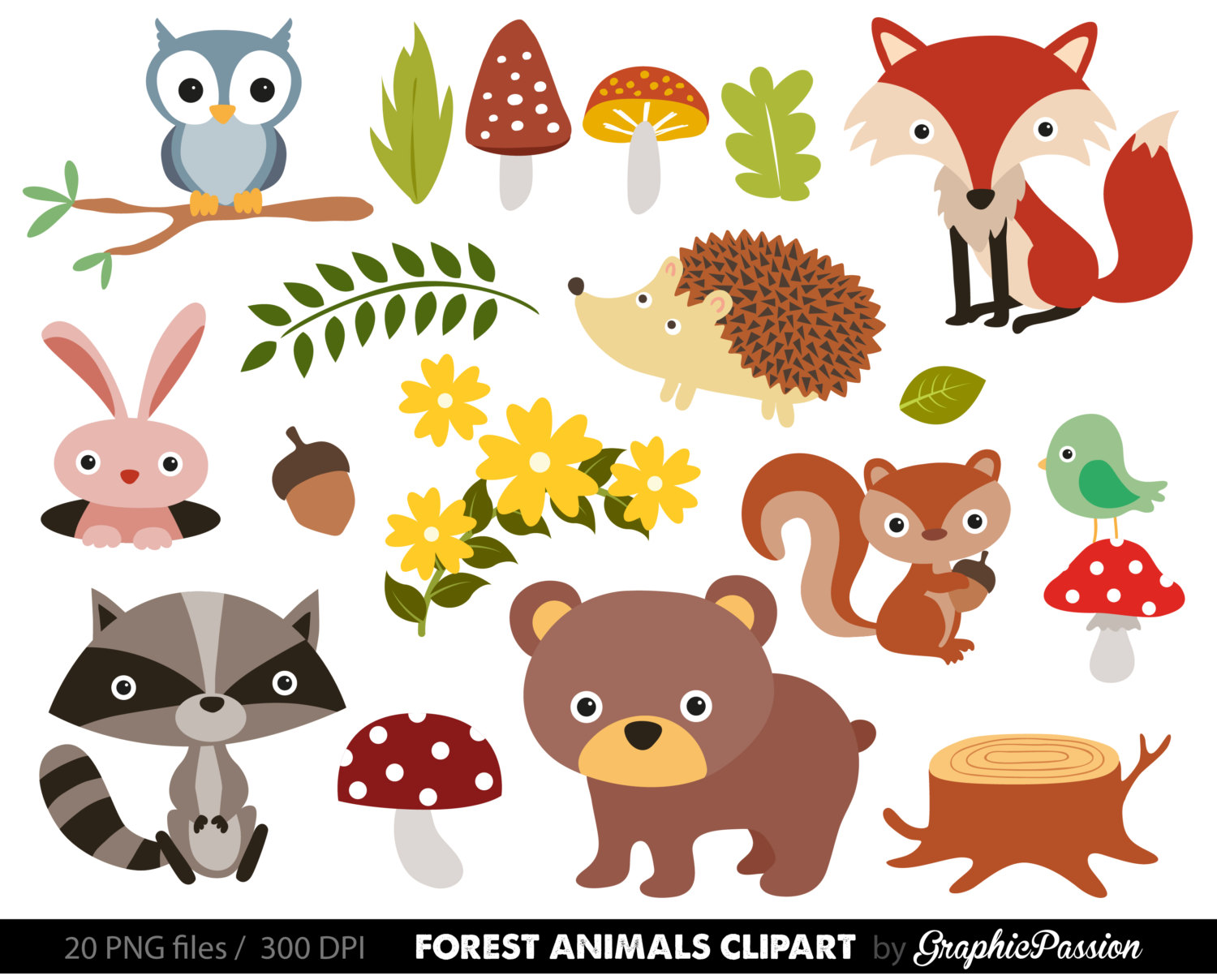 Clipart Free Woodland Animal Printables Printable Templates