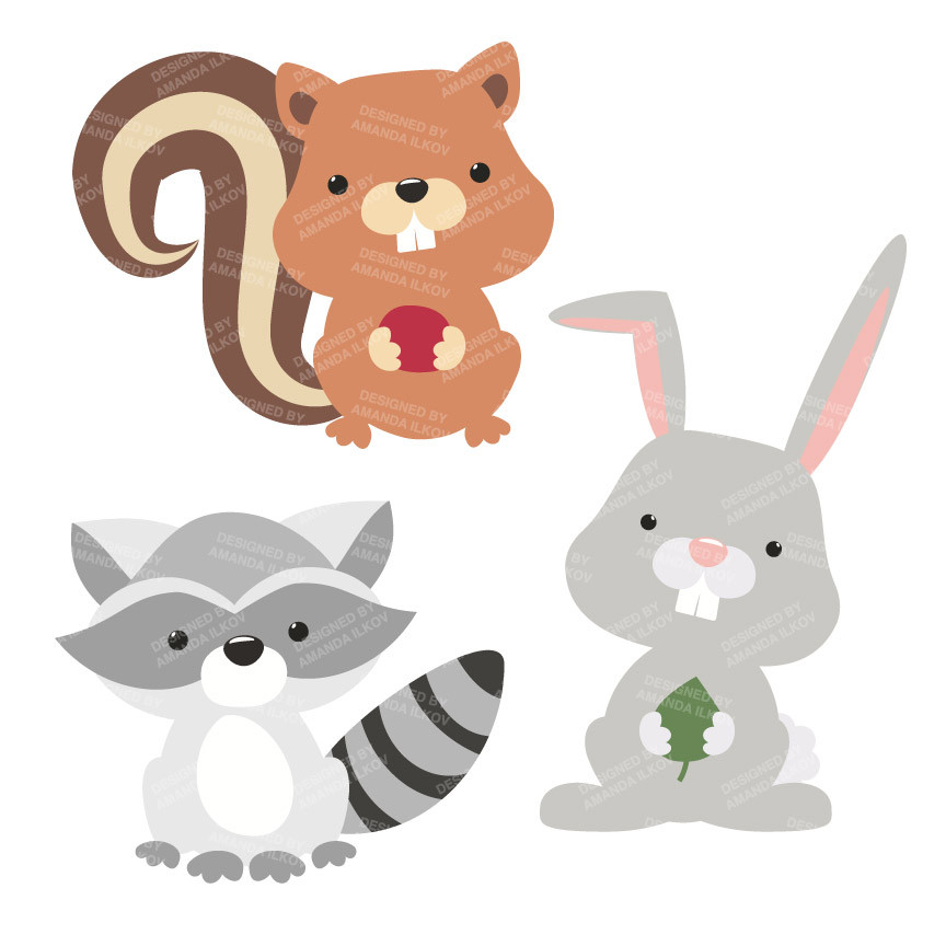 Printable Free Woodland Animal Clipart