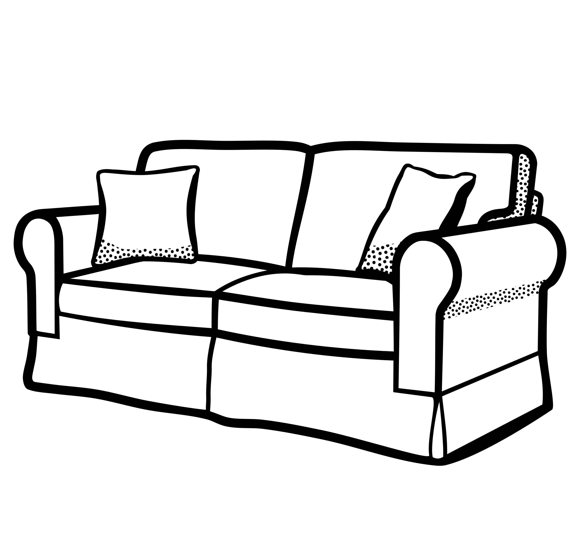 sofa black and white clipart - Clip Art Library