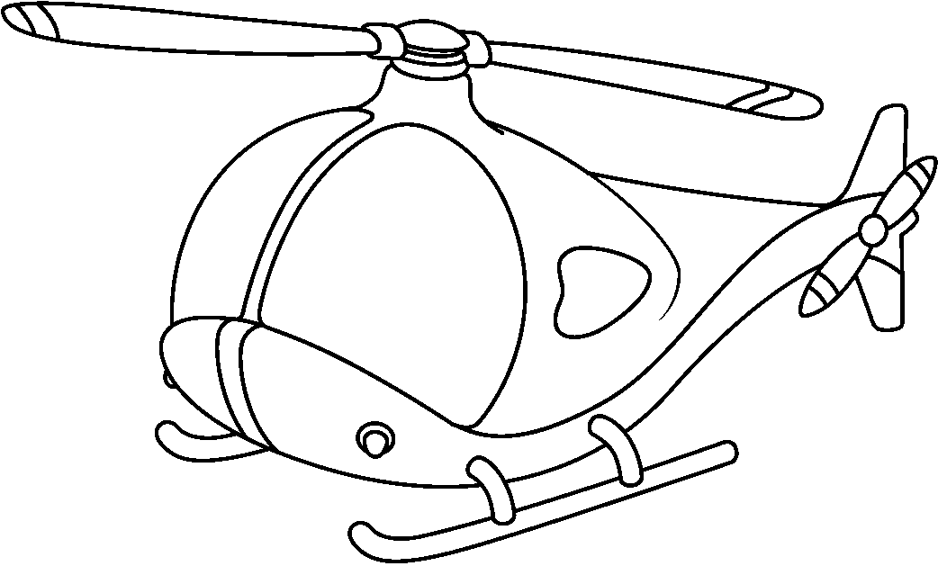 Helicopter Clipart Black And White