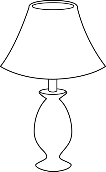 Lamp Clipart Black And White
