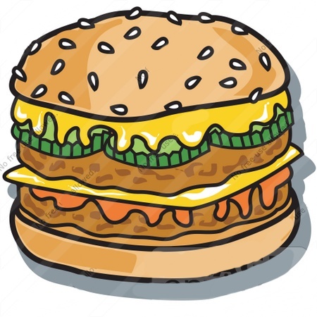 burger with sesame seeds clipart - Clip Art Library